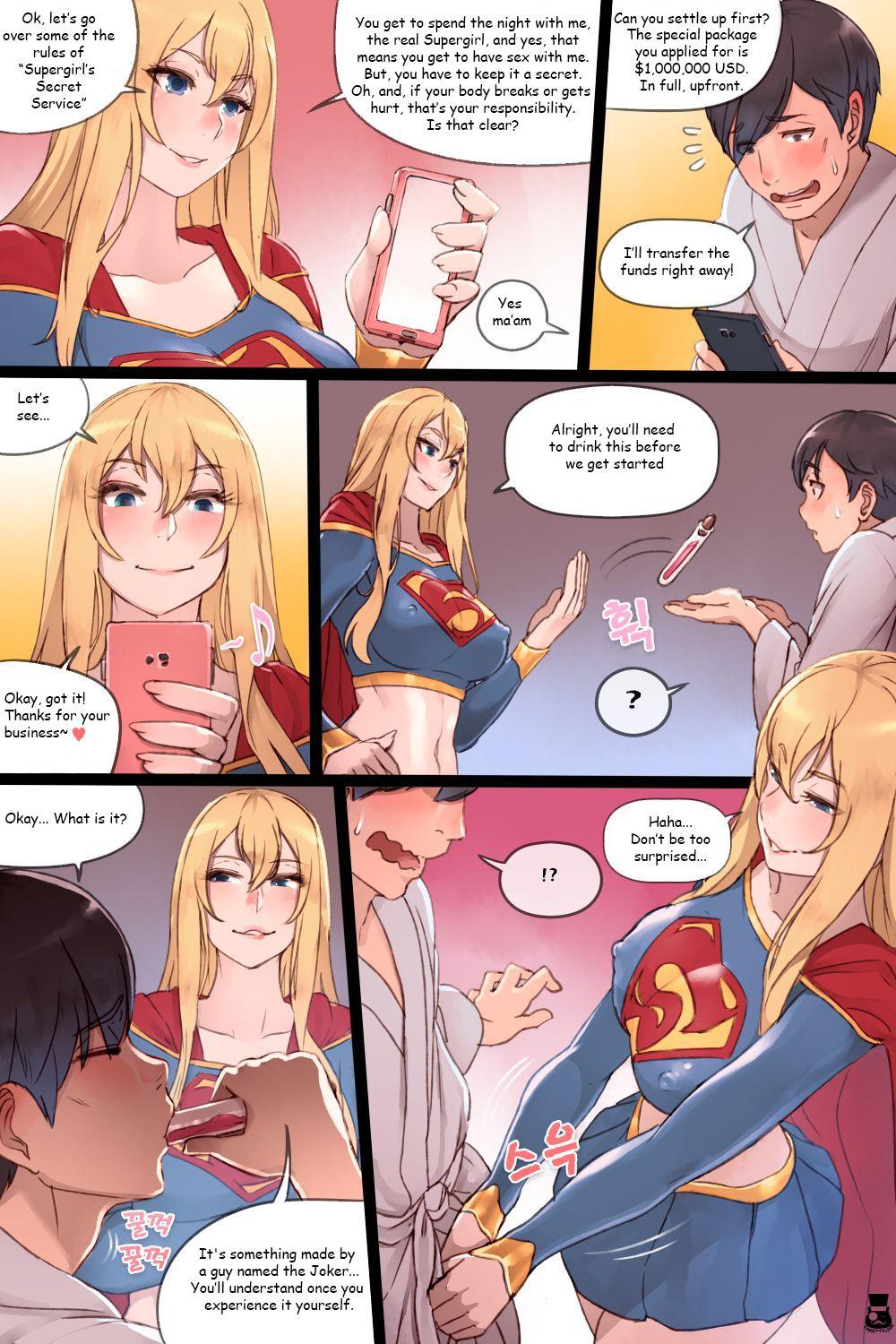 Shaved Pussy Supergirl's Secret Service - Superman Banho - Page 4