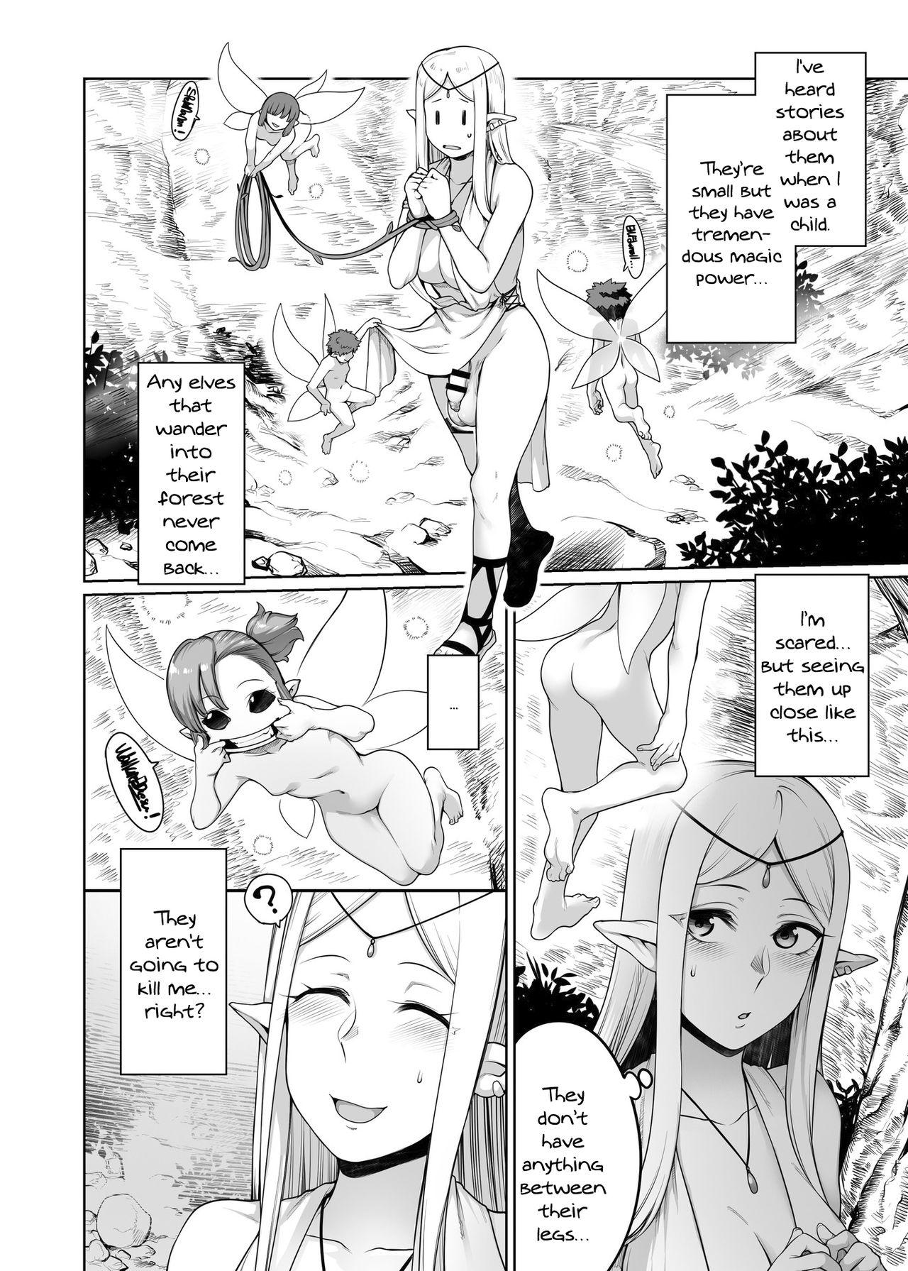 Shy Futanari Elf to Yousei no Mori | Futanari Elf in the Fairy Forest - Original Rimjob - Page 4
