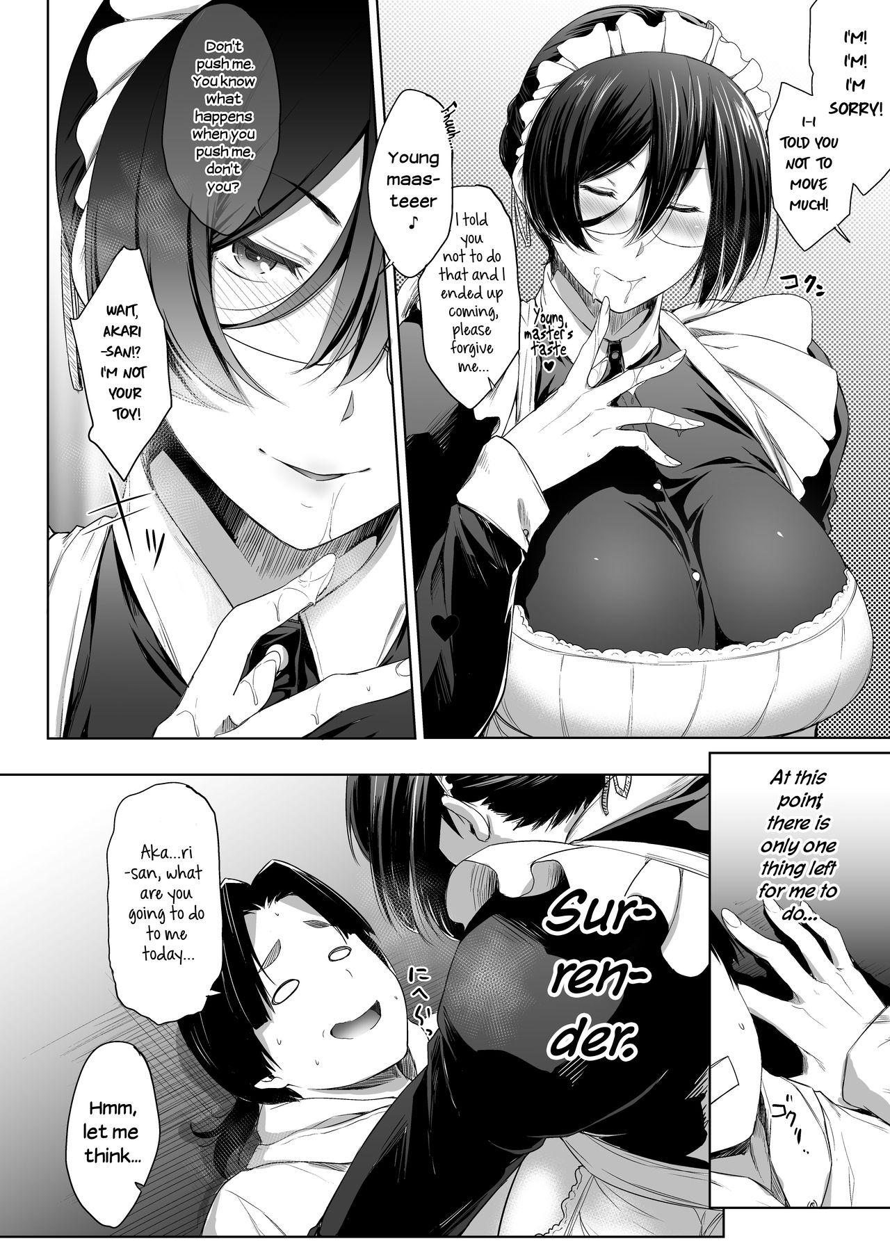 Gay Brownhair Maid Kanojo to Toshishita Kareshi | The Young Boyfriend and the Maid Girlfriend - Original Titfuck - Page 12
