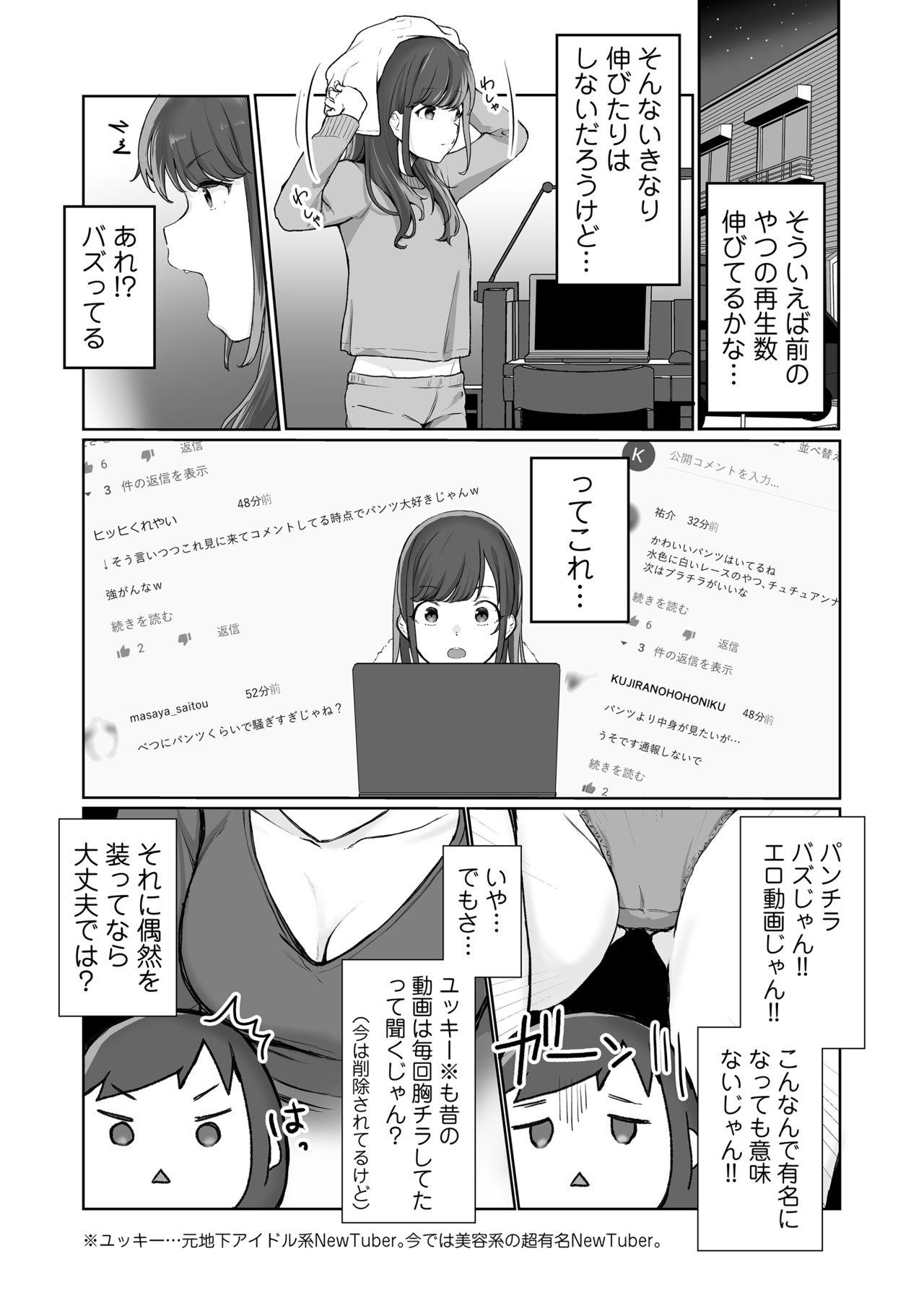 Sucking Ninki JK Haishinsha no Ura no Kao - Original Leite - Page 5