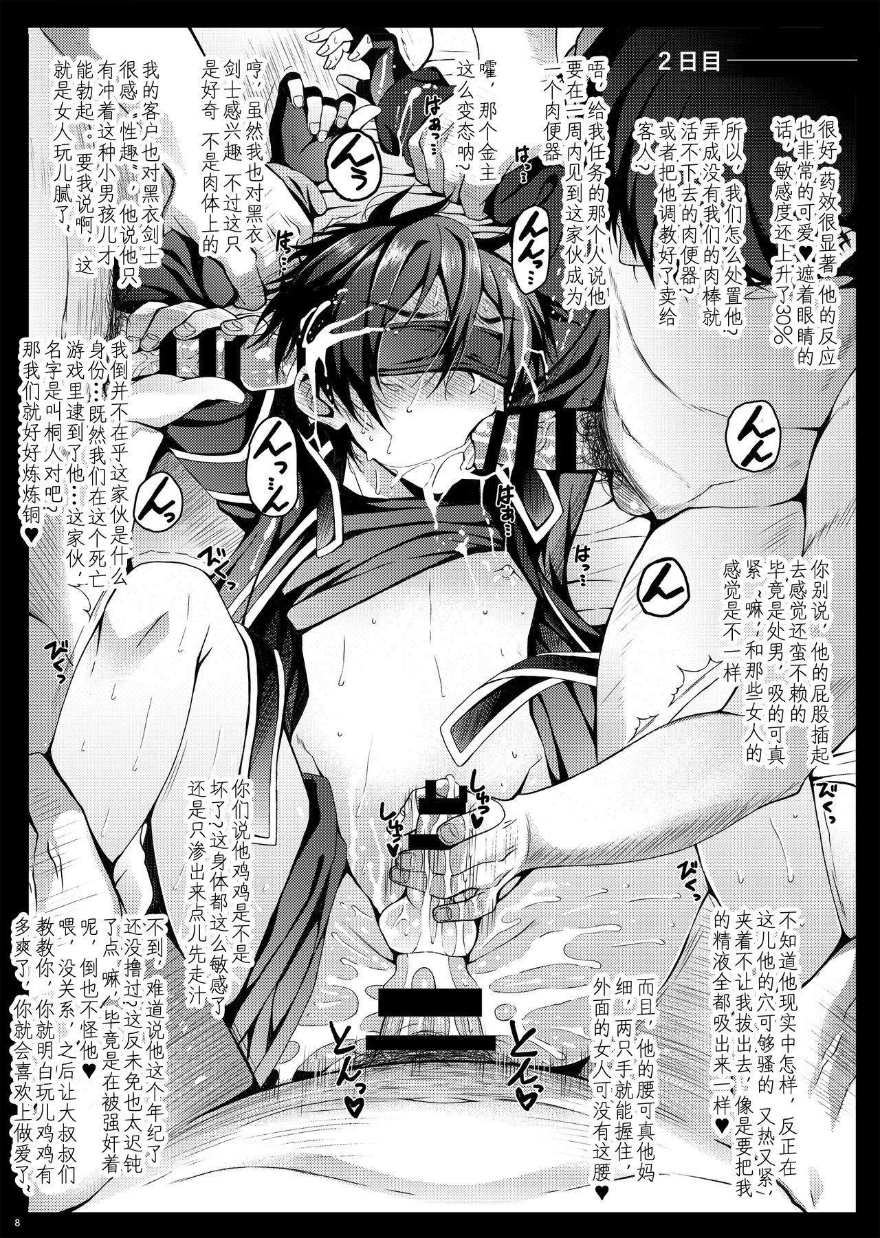 Suck Kuro no Kenshi Ryoujoku - Sword art online Deep - Page 9