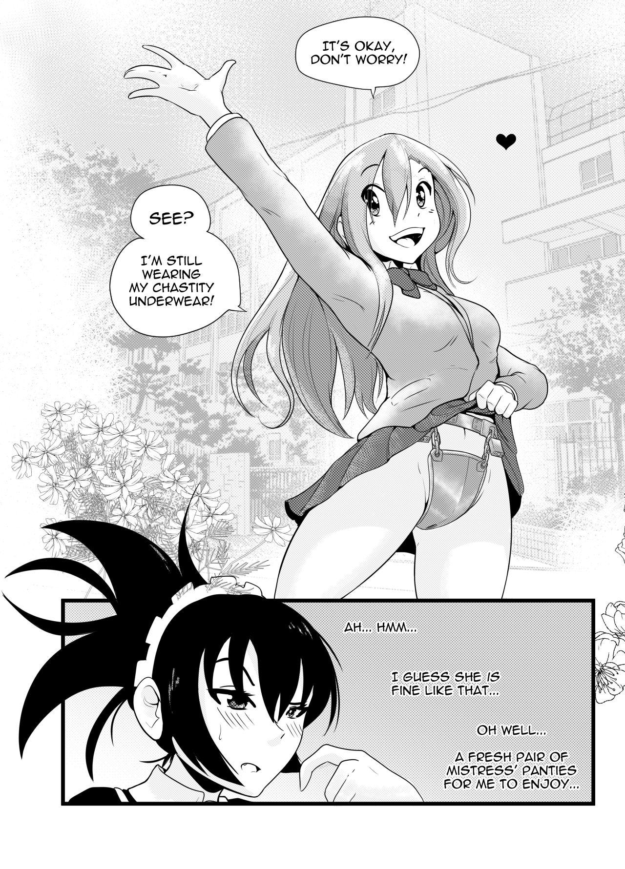 Oriental I Was Caught Masturbating by My Maid and She Locked Me in a Chastity Belt! - Seitokai yakuindomo Morocha - Page 12