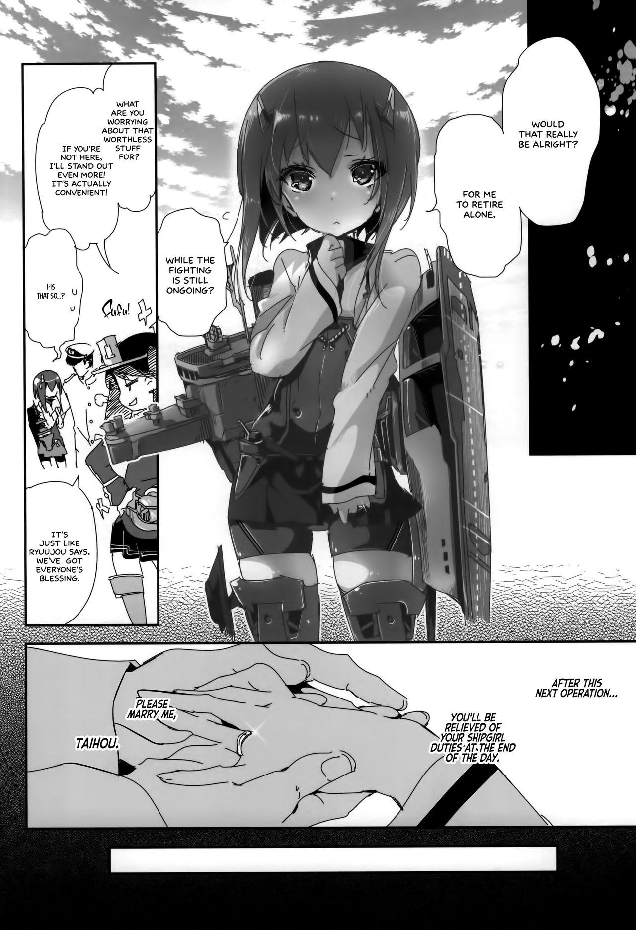 Hot Girl Fucking Taihou ga Shinkai Seikan ni Ochitara - Kantai collection Cumshots - Page 3