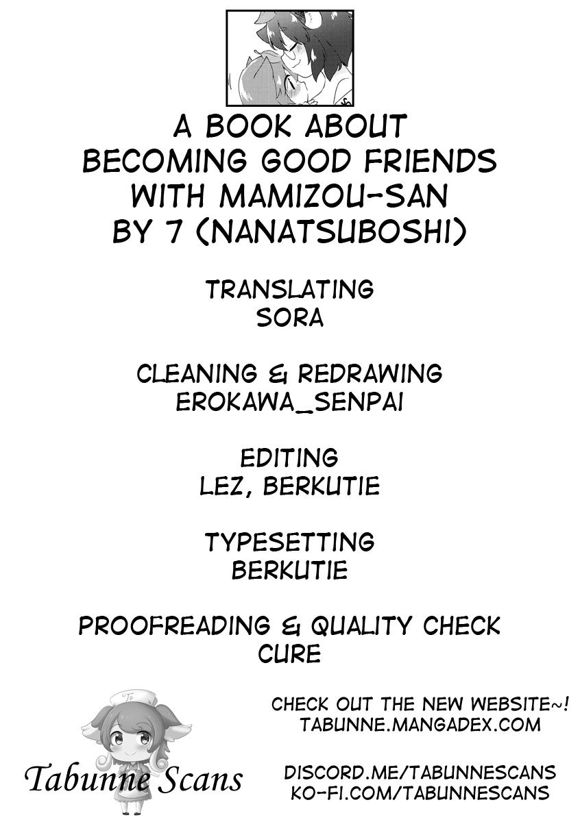 (Kouroumu 16) [Nanatsuboshi (7)] Mamizou-san to Nakayoku Suru Hon | A book about becoming good friends with Mamizou-san (Touhou Project) [English] [Tabunne Scans] 21