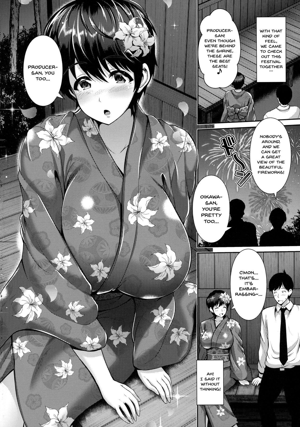 Dick Suck (C92) [Uma no Hone (Toba Yuga)] Oikawa-san to Yukata to Oppai | Oikawa-san And Her Big Breasts In a Yukata (THE IDOLM@STER CINDERELLA GIRLS) [English] {Doujins.com} - The idolmaster Amatuer Porn - Page 3