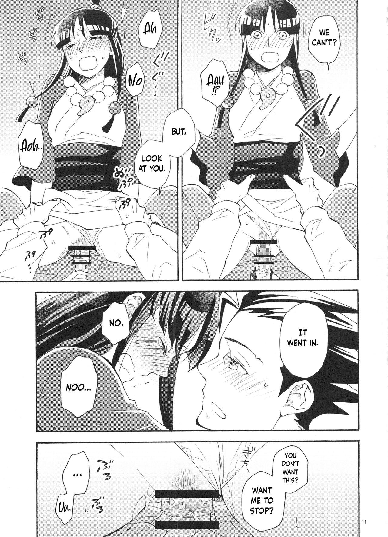 Gay Bareback Koyoi mo Tsuki wa Kagayaku - Ace attorney | gyakuten saiban Glory Hole - Page 11