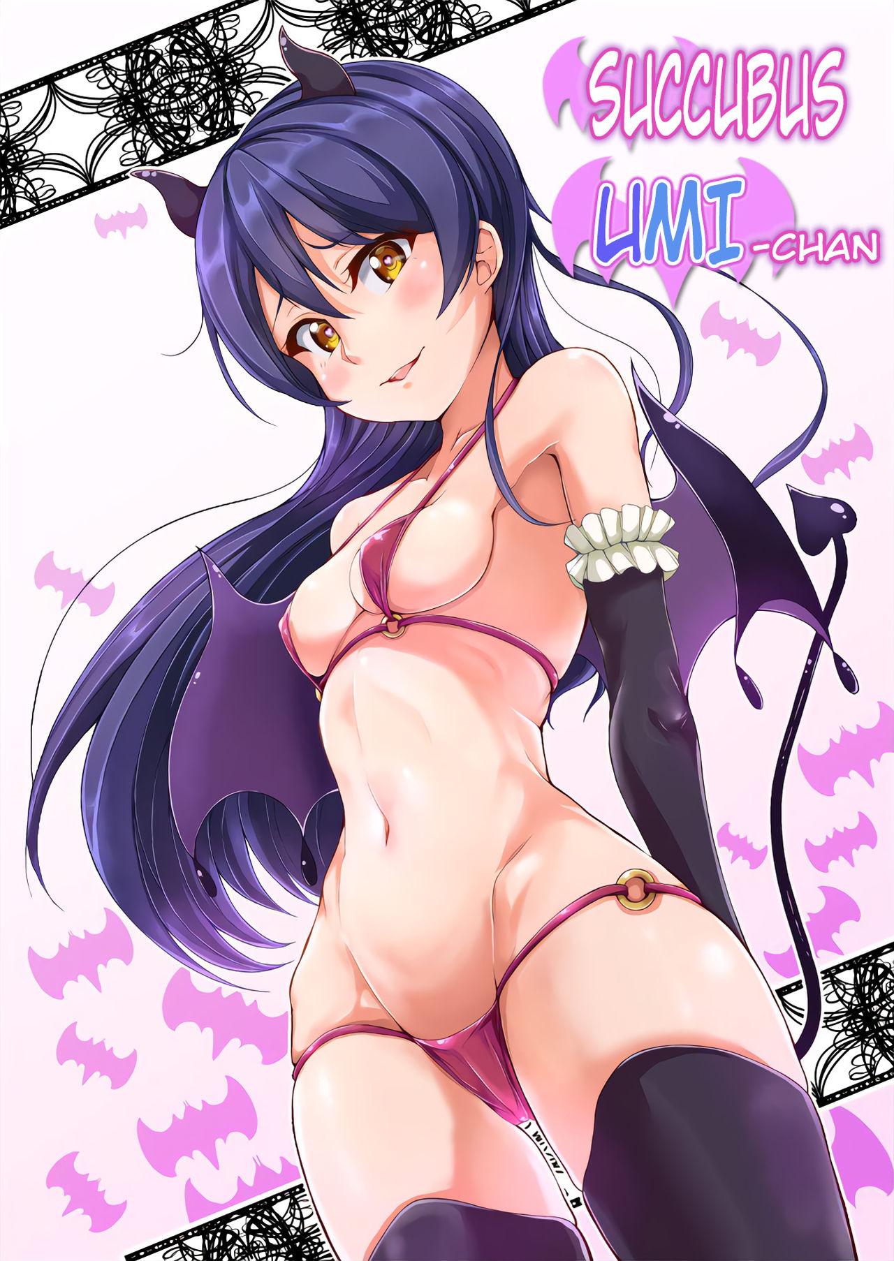 Stroking Succubus Umi-chan - Love live Stepbrother - Page 1