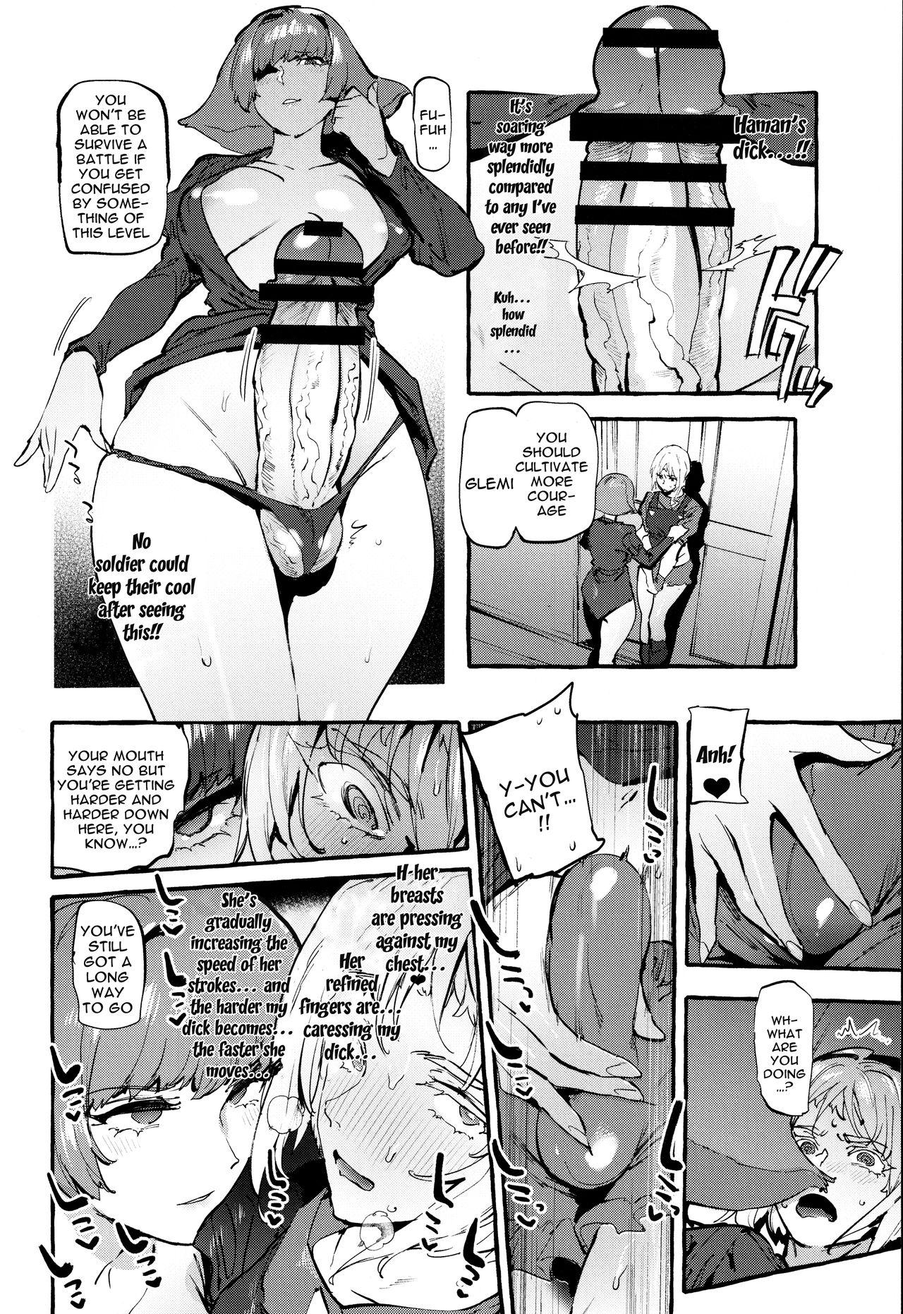 Muscle (Futaket 16.5) [Hibon (Itami)] Haman-sama no Uchuu Seiki | Haman-sama's Space Genitals (Gundam ZZ) [English] {Doujins.com} - Gundam zz Porn Star - Page 5