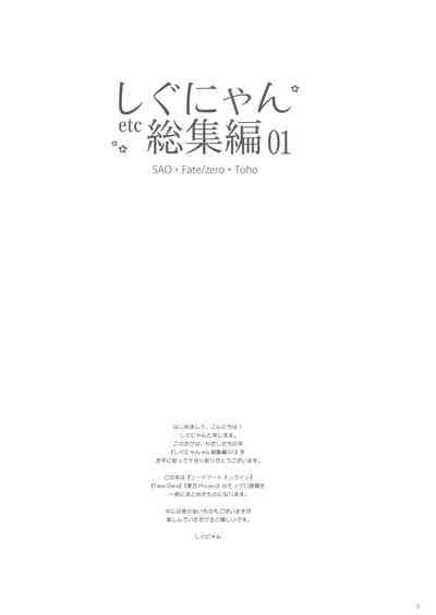 Mature Shigunyan Etc Soushuuhen 01 Touhou Project Sword Art Online Fate Zero Hetero 3