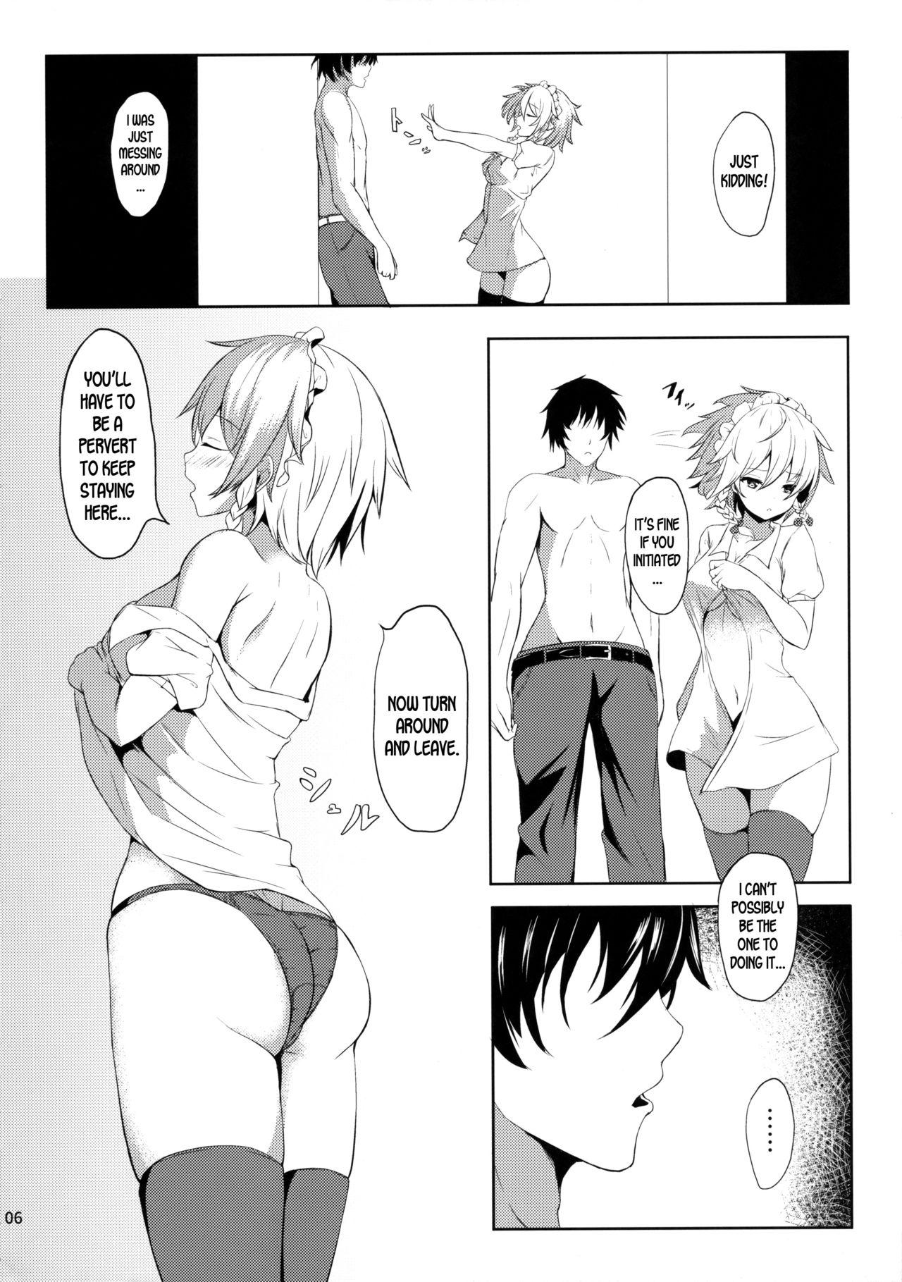 Assfucked Sunao janai Sakuya-san o Rouraku Shitai!! - Touhou project Nipples - Page 5