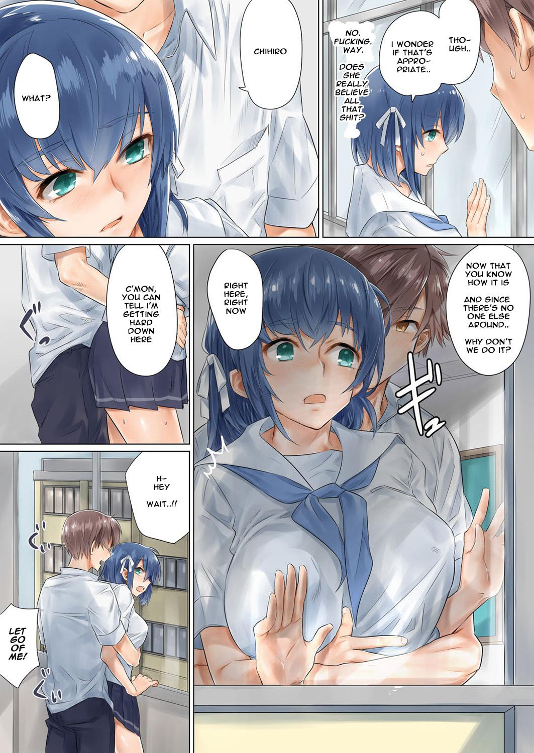 [Toya] Netorare Kanojo -Kareshi (Ani) o Mae ni Futago (Otouto) to Kyoushitsu Ecchi- Vol.01 [English] 40