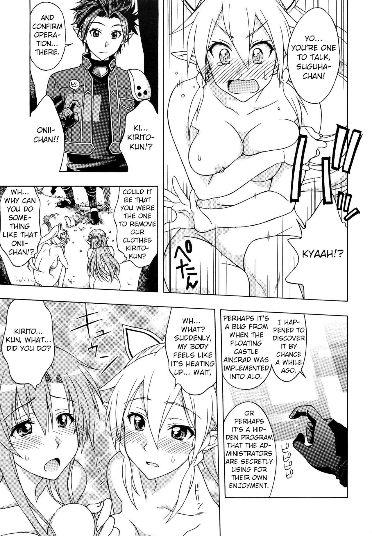 Ametuer Porn Daraku no Utage | Feast of depravity - Sword art online Bukkake - Page 4