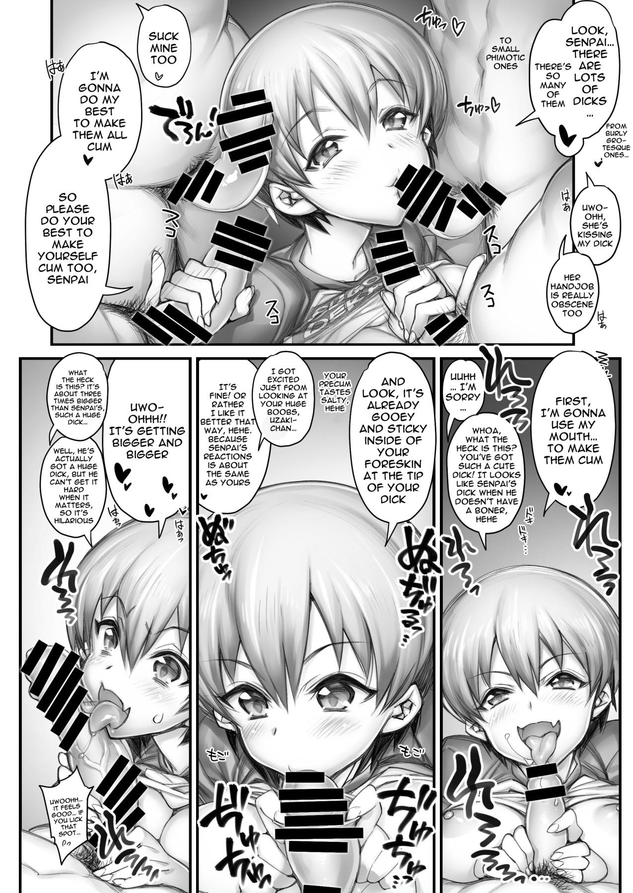 Topless Uzaki-chan Wants To Message To Senpai Videos Of Her Having Sex With Lots of Men!! - Uzaki chan wa asobitai Hot Couple Sex - Page 4