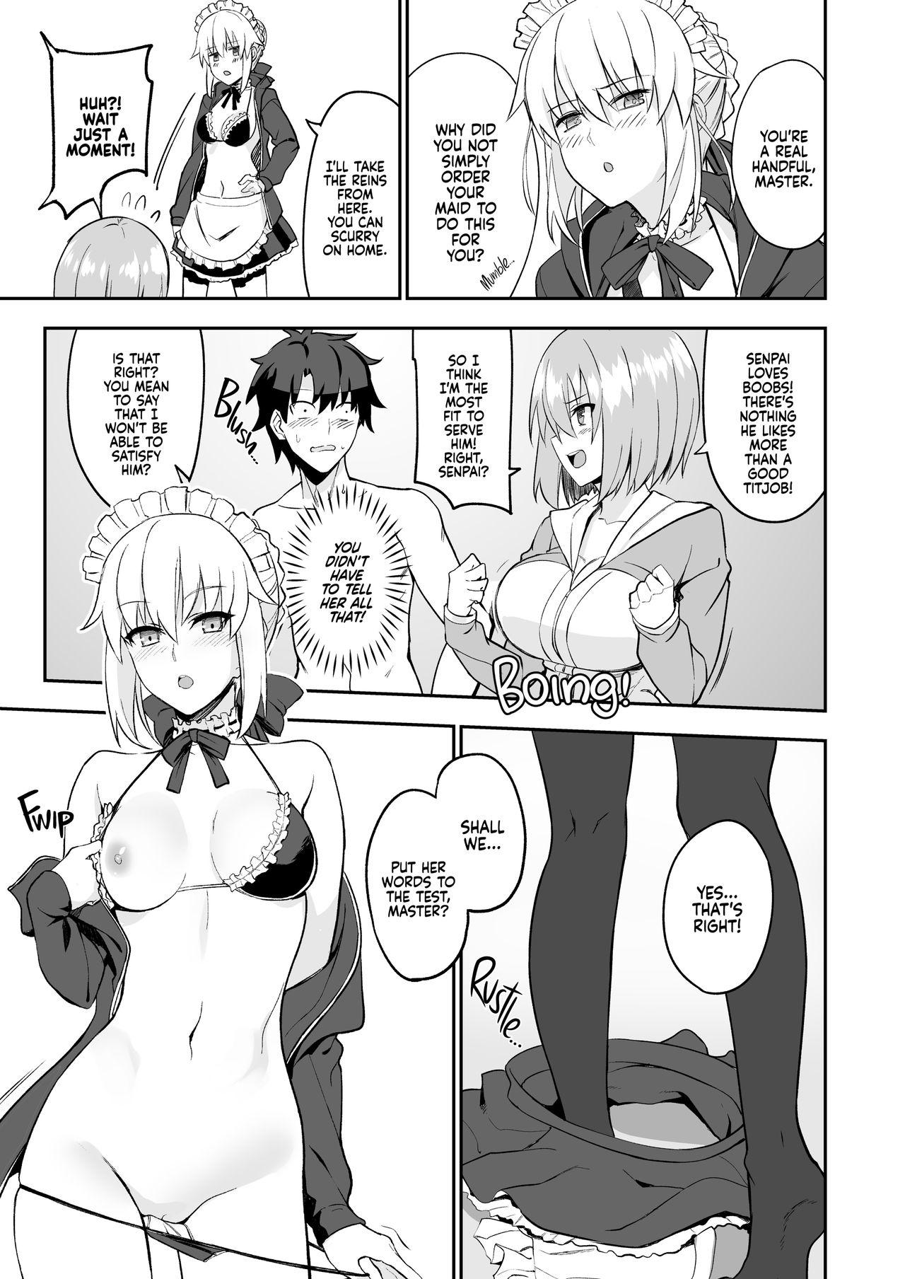 Hot Naked Women Maid to Kouhai Dochira ga Okonomi? | MAID vs KOUHAI: Which Do You Prefer? - Fate grand order Plug - Page 8