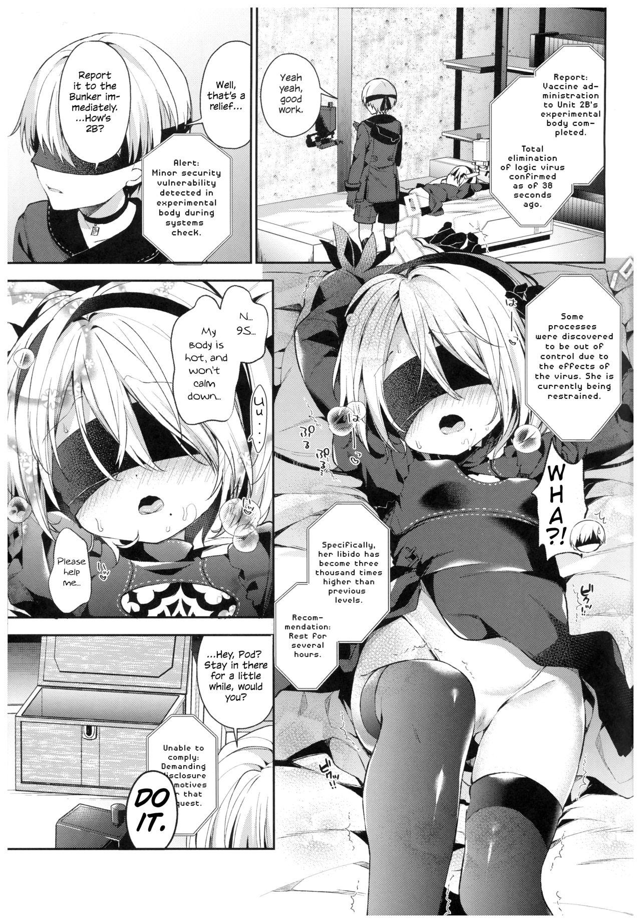 Old Vs Young 【TOP SECRET】 Notice of Precautionary Measures Regarding The Handling Of YoRHa No.2 Type B Resource Conservation Fuselage - Nier automata Piss - Page 4