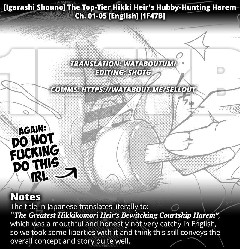 [Igarashi Shouno] Saikyou Hikikomori Onzoushi no Torokeru Konkatsu Harem | The Top-Tier Hikki Heir's Hubby-Hunting Harem Ch. 01-05 [English] [1F47B] 115