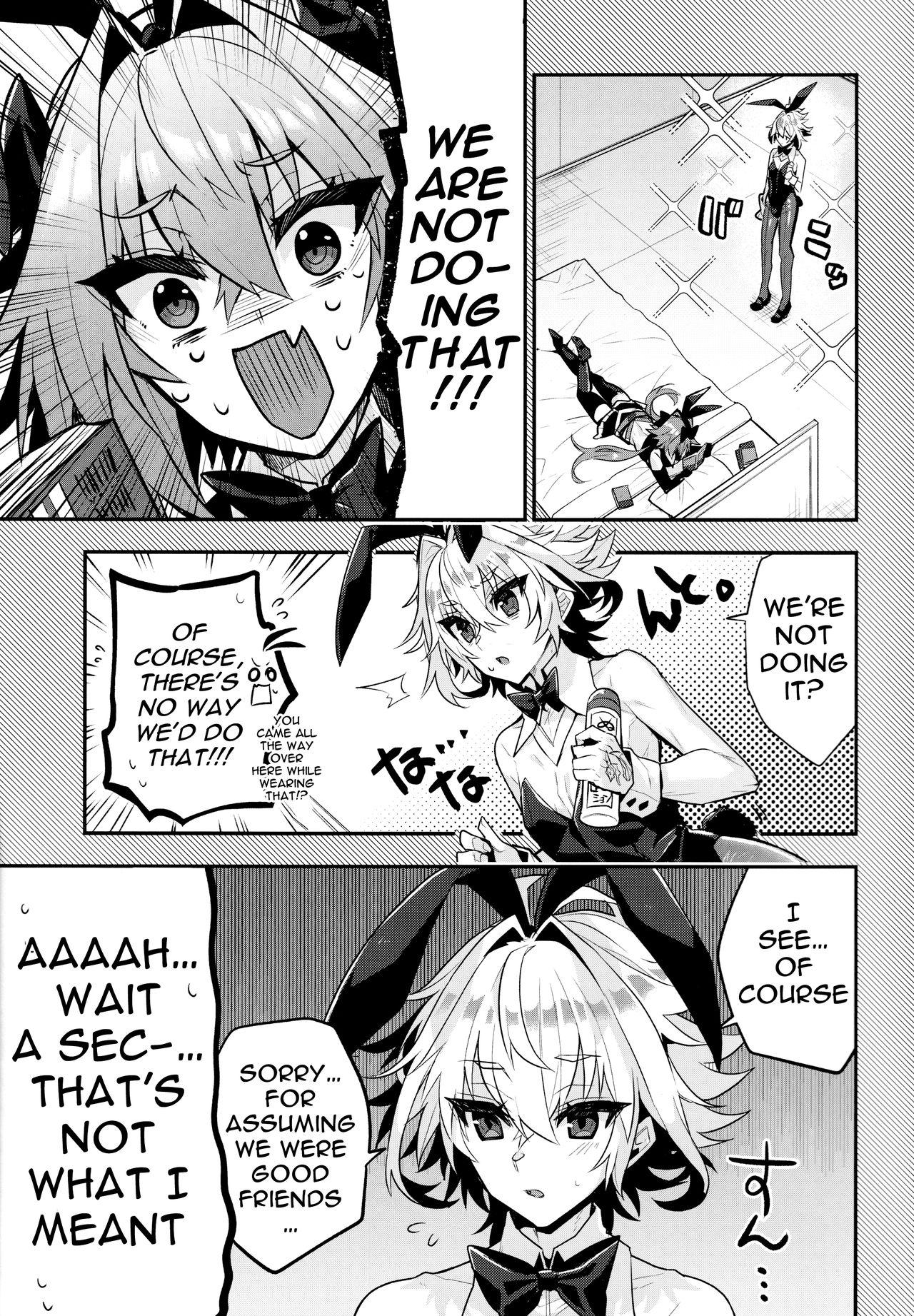 Nasty Naka no Ii Shinyuu wa Bunny Cosplay Kijoui Koubi o Sururashii zo | Rider, I Heard That Good Friends Are Supposed To Have Cowgirl Sex While In Bunny Cosplay - Fate grand order Real Orgasm - Page 2