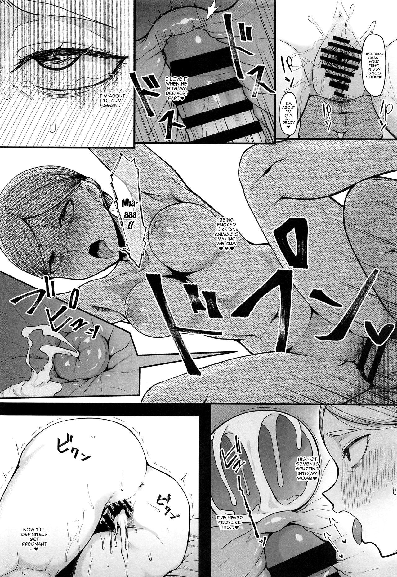 Tits Kairaku Ochi shita Botebara Joou Historia | If Historia Gives Into The Pleasure She'll Become A Pregnant Bellied Queen - Shingeki no kyojin | attack on titan Student - Page 14