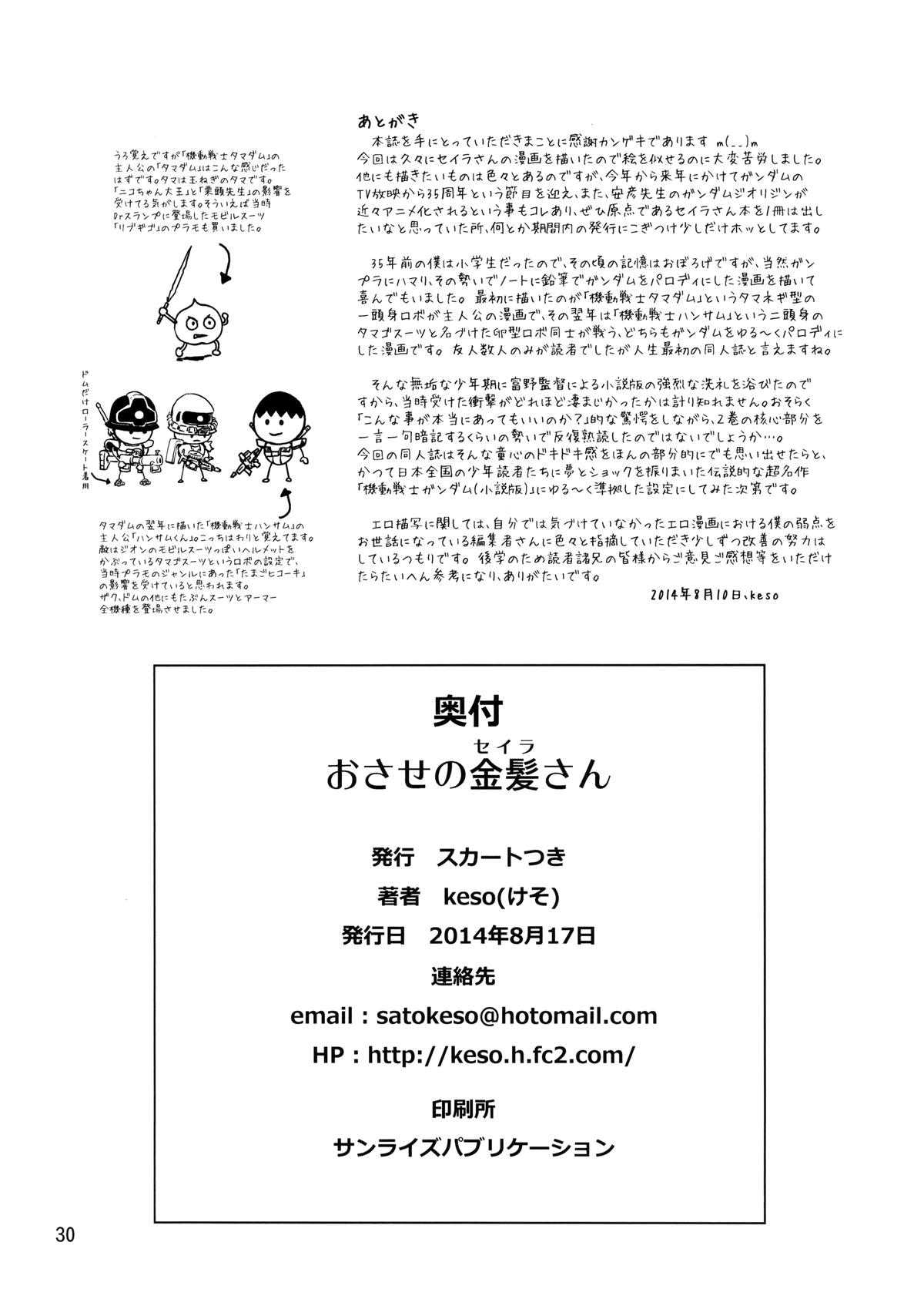 Comedor Osase no Sayla-san - Mobile suit gundam | kidou senshi gundam 3some - Page 29