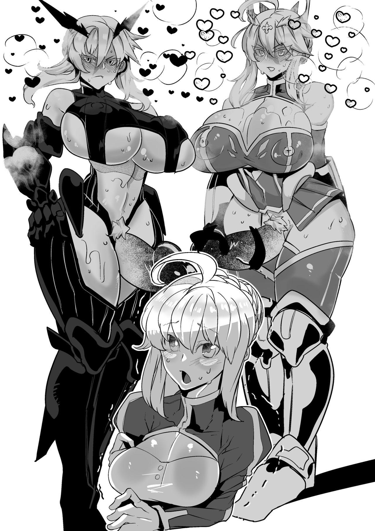 Sloppy Artoria ga Artoria o Okasu Futanari Les Sex - Fate grand order Costume - Page 9
